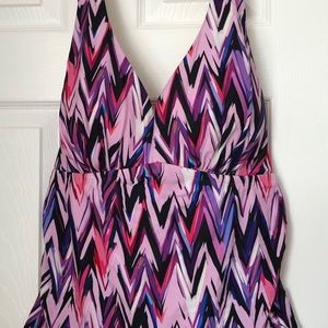 Women’s Tankini with matching bikini bottom.